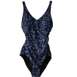 Speedo Black & Blue One Piece Swimsuit Women's size‎ 6